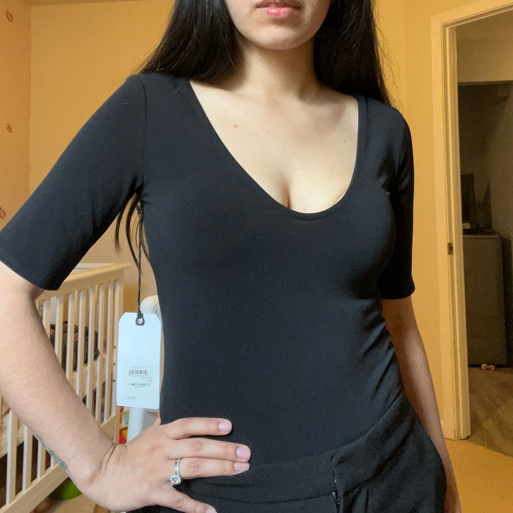 Black cheeky bodysuit size: Small brand: Leith, Nordstrom